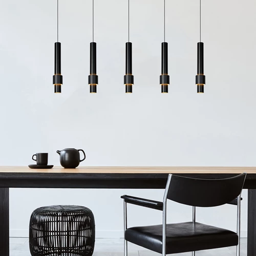 Lucide MARGARY - Suspension - LED Dim. - 5x4,2W 2700K - Noir - ambiance 1